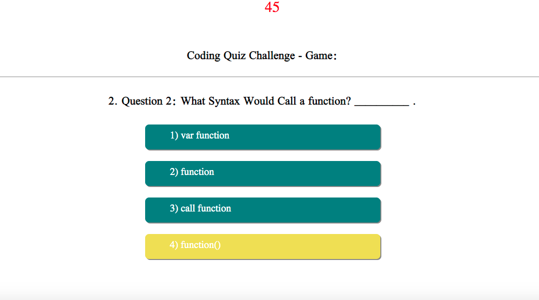 code quiz